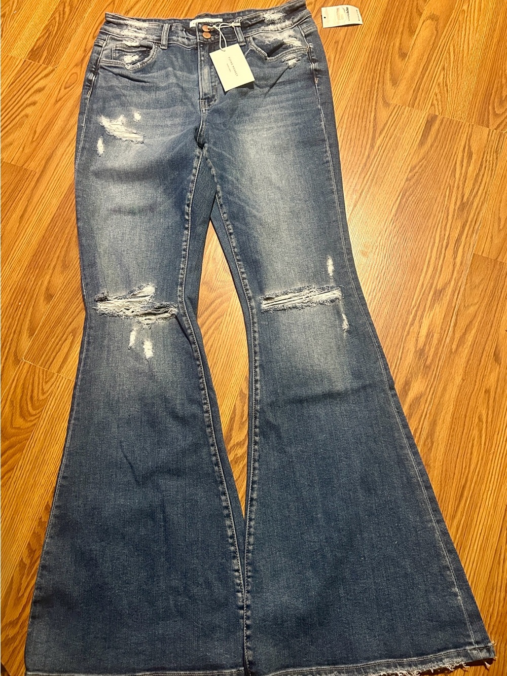 Flying Monkey Size 31 Women’s Dark Blue Flared Jeans - Classic High-Rise Fit